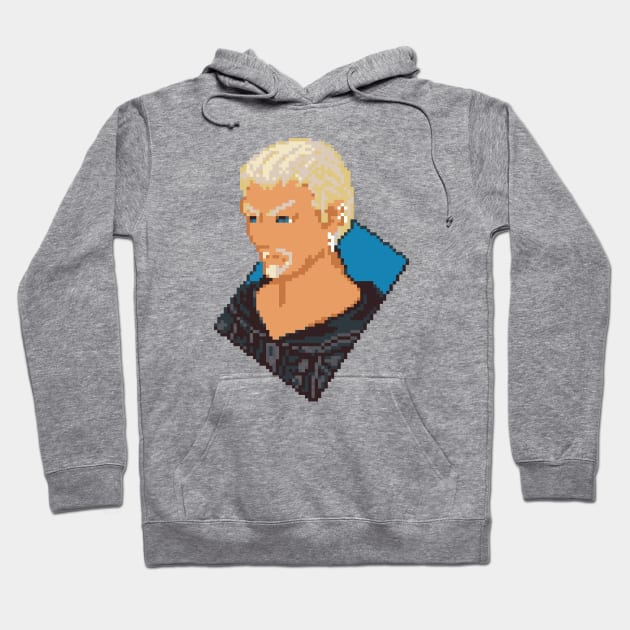 Organization XIII Luxord Pixel Art Hoodie by inotyler